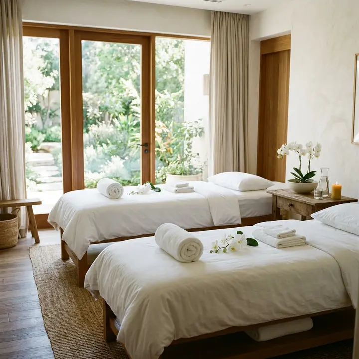 Couples suite prepared in daylight